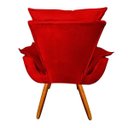 Ver imagem 3 de Kit 2 Poltronas Decorativas Emília Plus Pés Palito Suede Vermelho - Sa Móveis