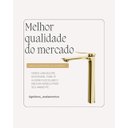 Ver imagem 7 de Torneira Banheiro Misturador Alta Atenas Dourada 100% Metal Premium