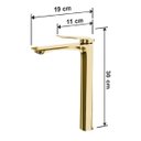 Ver imagem 6 de Torneira Banheiro Misturador Alta Atenas Dourada 100% Metal Premium