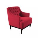 Ver imagem 2 de Kit 2 Poltronas Decorativa Clássica Capitonê Suede Vermelho - Sa Móveis