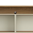 Ver imagem 2 de Rack para Sala de Estar Tv 75 Pol 4 Portas Brise 180cm Pés Dourado Clio I03 Louro Luna - Lyam
