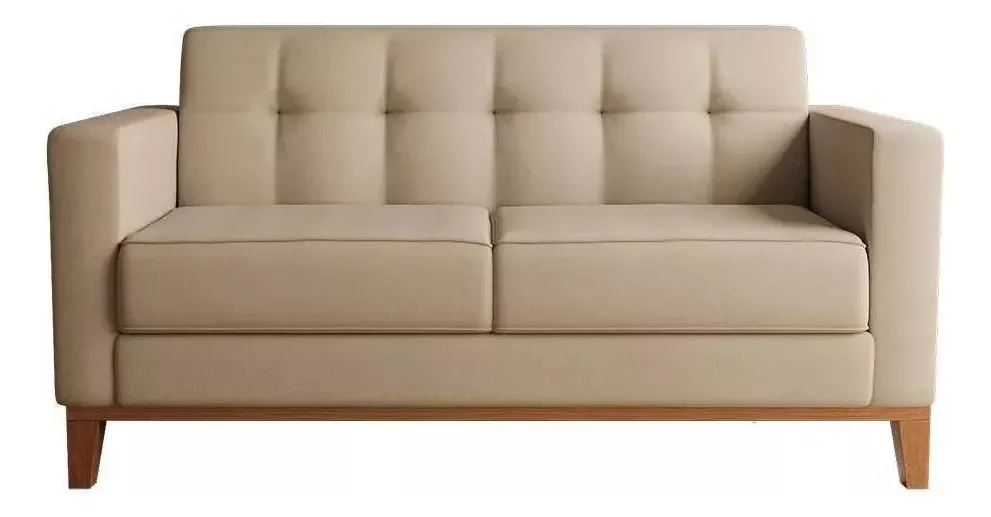 Ver imagem 5 de Pufe Sofá Requinte Namoradeira Linho para Sala de Estar e Recpção- Dorti Moveis