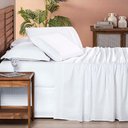 Ver imagem 2 de Jogo de Lençol Aria King 4 Peças Micropercal 200 Fios Suave Detalhe Bordado - Branco Neve