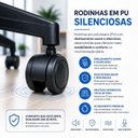 Ver imagem 6 de Kit 2 Cadeiras Netflex Ergonômicas para Escritório Netmobil Sistema Syncron Giratória Reclinável