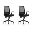 Ver imagem 2 de Kit 2 Cadeiras Netflex Ergonômicas para Escritório Netmobil Sistema Syncron Giratória Reclinável
