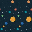Ver imagem 3 de Papel de Parede Infantil - Planetas e Sol Arte Destaque 3 Metros