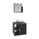Ver imagem 2 de Conjunto Balcão C-cuba R30 e Espelheira Soft 500 Carvalho Dark C-branco Chess Carvalho Dark C-preto