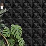 10 Placas PVC 3d Revestimento de Parede Decorativa Dakar Alto relevo Preto Quarto Sala Cozinha 25cm  - 7