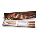 Ver imagem 5 de Kit Conjunto Churrasco 5 Peças Inox Gaucho 3 Espetos 85cm