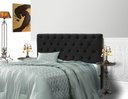 Ver imagem 3 de Cabeceira Embaixatriz Plus Solteiro 900mm Suede Negro - Simbal