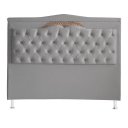 Ver imagem 1 de Cabeceira de Cama Box Barcelona Queen 160 Cm Capitonê Retro Botão Encapados Suede Prata do Lar Móvei