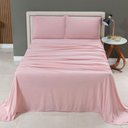 Ver imagem 2 de Jogo Cama Lençol Casa Scarpa Sonnet Casal Padrão Malha Lisa Algodão Macio 4 Peças - Rosê