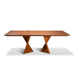 Mesa de Jantar Toronto 06 Lugares 180cm X 105cm, Base em Madeira Maciça e Tampo Amadeirado - 2