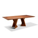 Ver imagem 1 de Mesa de Jantar Toronto 06 Lugares 180cm X 105cm, Base em Madeira Maciça e Tampo Amadeirado