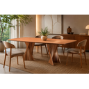 Ver imagem 3 de Mesa de Jantar Toronto 06 Lugares 180cm x 105cm, Base em Madeira Maciça e Tampo Madeira
