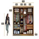 Ver imagem 2 de Guarda Roupa Sollo 3 Portas 4 Gavetas 3 Espelhos Cor:cumaru