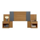 Ver imagem 5 de Cabeceira Araguaia 235cm com Mesa de Cabeceira Freijó Off White Cinza Flex Moval