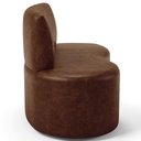 Ver imagem 6 de Sofá 2 Lugares 140cm Orgânico para Sala de Estar Living Larissa L02 Couríssimo Marrom - Lyam Decor