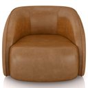 Ver imagem 4 de Kit Sofá 4 Lugares Eron 318cm com Poltrona Giratória Angelina M03 Couríssimo Whisky - Lyam Decor