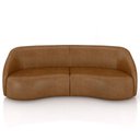 Ver imagem 3 de Kit Sofá 4 Lugares Eron 318cm com Poltrona Giratória Angelina M03 Couríssimo Whisky - Lyam Decor