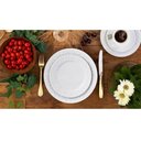 Ver imagem 4 de 12 Pratos de Sobremesa 20,5cm Porcelana Tassel Germer Branco Redondo Mesa Posta