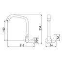 Ver imagem 3 de Torneira Cozinha Lorenzetti Parede Bica Alta Fitt Preta