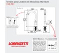 Ver imagem 3 de Torneira Lorenzetti F61 Lavatório Bica Móvel Mesa Branca