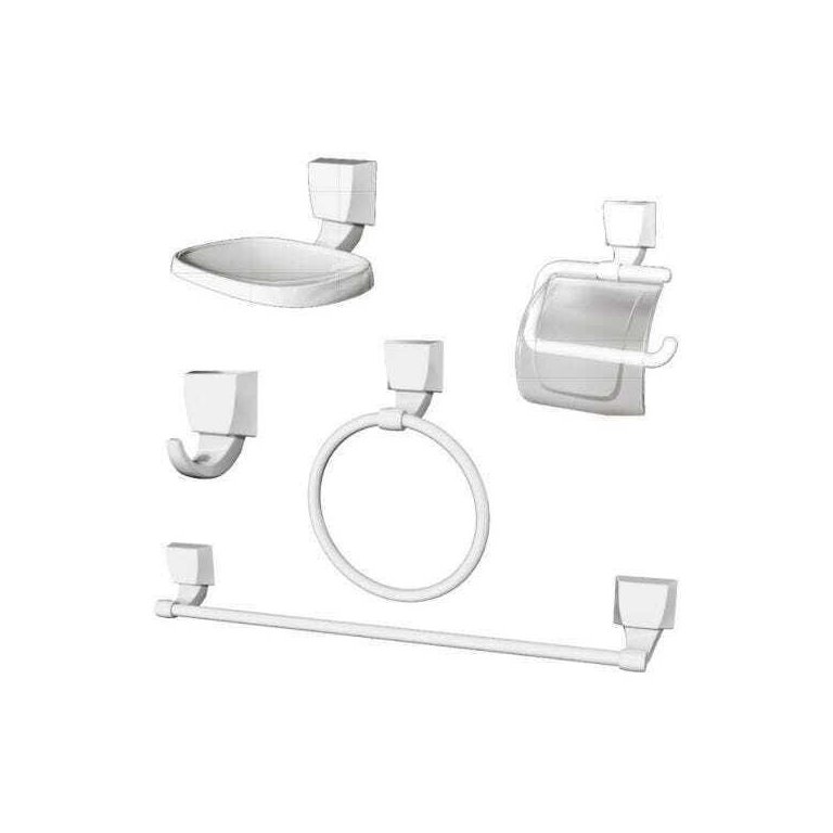Kit de Acessórios Plásticos Lorenzetti Attic Quadra 2000 F24 Branco.