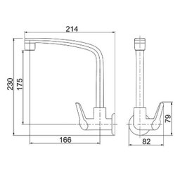 Torneira Cozinha Parede Lorenzetti Bica Móvel Rose Gold - 2