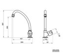 Ver imagem 2 de Torneira Cozinha Mesa Branco Cromado 1167 F27 Lorenzetti