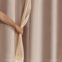 Ver imagem 2 de Cortina Blackout PVC com Tecido Voil 2,80 m x 2,30 m - Avelã