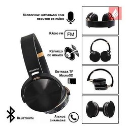 Fone de Ouvido Headset Bluetooth Everest Jb950 Preto - 2