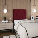 Ver imagem 3 de Cabeceira Estofada Solteiro Belgica 90cm Suede Vinho