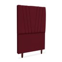 Ver imagem 2 de Cabeceira Estofada Solteiro Belgica 90cm Suede Vinho