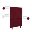 Ver imagem 4 de Cabeceira Estofada Solteiro Belgica 90cm Suede Vinho