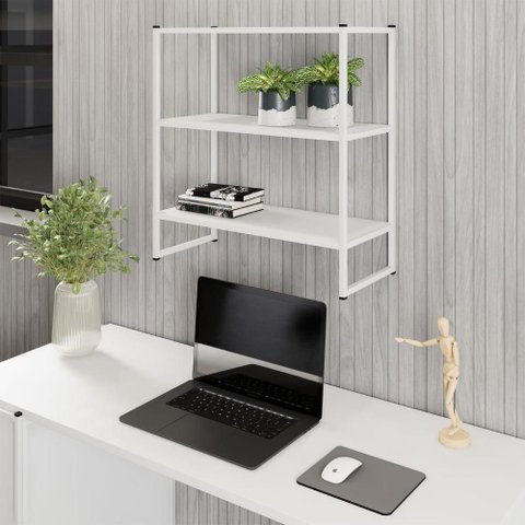 Nicho Aéreo Industrial 63cm X 66cm 3 Prateleiras F5 Office Cor:branco