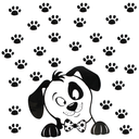 Ver imagem 1 de Adesivo Decoração Patinhas Pet Cachorrinho Animais