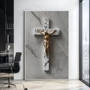 Ver imagem 1 de Quadro Crucifixo Jesus: Moldura Branca/ 40x60