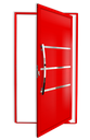 Ver imagem 1 de Porta Pivotante Alumínio Lambril Evolution c/Puxador e.Vermelho 120 Brimak