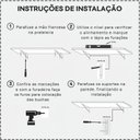 Ver imagem 4 de Prateleira Branca 60 X 20cm Com Suporte Mao Francesa