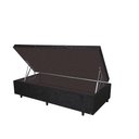 Ver imagem 2 de Base Box Baú Solteirão Luxo Blindado AColchoes Suede Preto 41x96x203