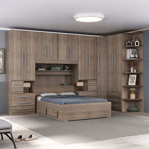 Dormitório Queen Size sem Cama 1344s Castanho