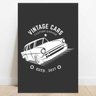 Quadro com moldura retro carro car hot rod retro 40x60 preto - 1