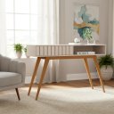 Ver imagem 2 de Aparador Buffet Ripado Açaí com 1 Gaveta Pés Maçico Off 1,36cm