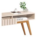 Ver imagem 5 de Aparador Buffet Ripado Açaí com 1 Gaveta Pés Maçico Off 1,36cm