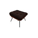 Ver imagem 3 de Kit 02 Poltronas e 01 Puff Costela Suede Marrom Escuro