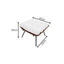 Ver imagem 6 de Kit 02 Poltronas e 01 Puff Costela Suede Marrom Escuro