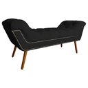 Ver imagem 4 de Conjunto Sienna Cabeceira e Recamier Solteiro 90 Cm Corano Preto - LM DECOR