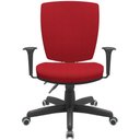 Ver imagem 6 de Kit 03 Cadeiras Escritório Diretor Office Giratória Preto Alta Flexi P03 Poliéster Vermelho - Lyam L