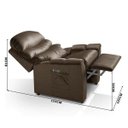 Ver imagem 3 de Poltrona do Papai Retrátil e Reclinável Sued Diamante Grécia Marrom A108